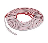 Burlete para marco de puerta y ventana, 6 m, en forma de D, para sellar huecos para reducir el ruido y el polvo (6 m, blanco)