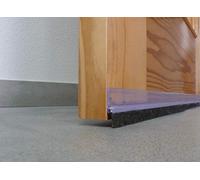 Burlete para Puerta de PVC rigido de 100 cm (1 Metro) con Flecos y fijación Adhesiva de Doble Cara Resistente Transparente
