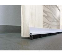 Burlete para puerta de PVC rigido de 100 cm (1 metro) con flecos y fijación adhesiva de doble cara resistente BLANCO
