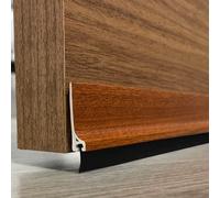 Burlete para Puerta de PVC rigido SAPELy de 1 Metro y Fleco de 12mm. Fijación Adhesiva de Doble Cara Resistente.