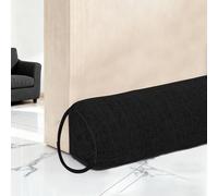 Burlete para puertas - 82 cm de burlete pesado para puertas, burlete para protección, burlete con asas de suspensión para aislar del viento y el ruido de puertas y ventanas, color negro