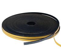 Burlete para ventanas, 2 rollos de cinta de espuma de 6 mm de ancho x 1,5 mm de alto, cinta adhesiva para ventanas, cinta de aislamiento de puerta, total de 20 m de largo, color negro