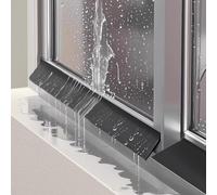 Burlete para Ventanas, Junta de Goma Flexible para Puertas y Ventanas, burlete Autoadhesivo para Corrientes de Aire, Deflector de Lluvia y Barra Aislante de 3,5 m x 5,5 cm, Color Negro.