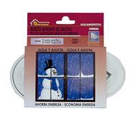 Burlete Perfil E, Marrón, de caucho autoadhesivo para asilamiento de ventanas y puertas, asi como del ruido y las corrientes de medida 9 mmx 4mm x 6 metros