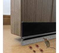 Burlete Puerta Entrada, 100cm Autoadhesivo Burlete Ventana, Cepillo de Burlete Puerta Exterior con Cepillo, Puede Cortar a Medida, para Aislamiento Térmico y Acústico, Antipolvo Antiinsectos