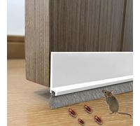 Burlete Puerta Entrada, 100cm Autoadhesivo Burlete Ventana, Cepillo de Burlete Puerta Exterior con Cepillo, Puede Cortar a Medida, para Aislamiento Térmico y Acústico, Antipolvo Antiinsectos