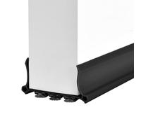 Burlete Puerta Entrada con Fieltro, 98 cm x 5cm- Autoadhesivo para Burlete de Puerta, Ajustable Burlete Puerta Exterior para Aislamiento Acústico, Antiviento y Antipolvo (Negro)