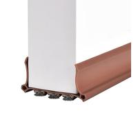 Burlete Puerta Entrada con Fieltro, 98 cm x 5cm- Autoadhesivo para Burlete de Puerta, Ajustable Burlete Puerta Exterior para Aislamiento Acústico, Antiviento y Antipolvo (Marrón, 98cm)