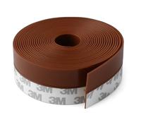 Burlete puerta entrada de longitud 5 metros, burletes para puertas, ideal bajo puertas para el frio entrada, aislante termico ventanas, sello autoadhesivo resistente y flexible (Marrón)