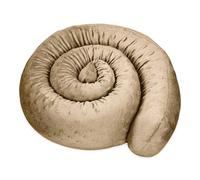 Burlete Puerta Entrada frío 300 cm - Bajo Puerto y Ventana Cortavientos Decorativo Ideal para aislar el frío en el hogar Ventanas y cojín para habitación Infantil Minky Oeko-Tex Beige