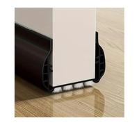 Burlete Puerta Entrada Silent Door Sealing Strip With Brush Windproof Dustproof Thickened PVC Draft Stopper Bottom Weather Stripping(Black,4PCS)