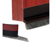 Burlete Puerta Exterior,100 x 5cm Burlete Bajo Puerta Aislante,Autoadhesivo Burlete para Puerta,Silicona Insonorizar Cepillo Puerta Entrada,Negro Tira Aislante,para Antipolvo, Insectos, Aislamiento