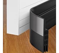 Burlete Puerta,HEQUN Burlete Bajo Puerta Burlete Autoadhesivo de Goma de Silicona, Antipolvo Aislamiento Acústico Prueba De Viento y Agua 100 x 5cm (negro)