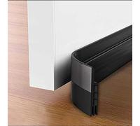 Burlete Puerta,YIHAIC Burlete Bajo Puerta Burlete Autoadhesivo de Goma de Silicona, Antipolvo Aislamiento Acústico Prueba De Viento y Agua (200 x 5 cm, Negro)