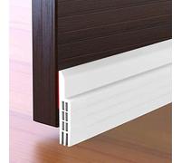 Burlete Puerta,YIHAIC Burlete Bajo Puerta Burlete Autoadhesivo de Goma de Silicona, Antipolvo Aislamiento Acústico Prueba De Viento y Agua (200 x 5 cm, Blanco)