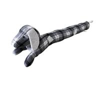 Burlete textil para puertas y ventanas decorativo de 90cm Dog-gris, Anti-vientos, Anti-insectos, Anti-ruidos, ayuda al ahorro en calefacción, fácil de utilizar