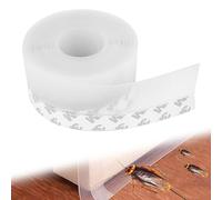 Burlete transparente 4,5 cm × 5 m, transparente, autoadhesivo, burlete para puerta, multifunción, burlete acústico, para protección contra insectos, resistente al viento y polvo