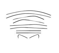 Burlete Ventana 10 Tiras Selladoras Para Ventanas De Coche Para Toyota Para Camry 2018-2022 Moldura Umbral Negra Brillante, Embellecedor Decorativo Moldura Puerta