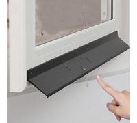 Burlete Ventana Corredera Burlete Puerta Ventanas, 1-5m Barra Antis-lluvia Autoadhesiva Deflector, Sello De Goma Impermeable De 135° Para Marco/Pared, Goma Flexible Universals Durable(5.5cmx1.5M)