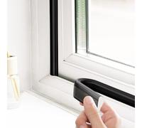 Burlete Ventana Corredera Burlete Puerta Ventanas Aislante Termico Ventanas 3.5M Burletes de Cuña Autoadhesivo Aislamiento Insonorizar y Colisión para Ventana Madera Puerta Aluminio (Negro, 3.5M)