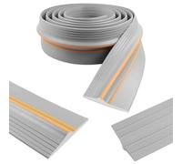 Burletes de goma para puertas de garaje sello de umbral de puerta de garaje para talleres, almacenes, protector impermeable y barrera contra inundaciones (80mm×18mm×3m, gris)
