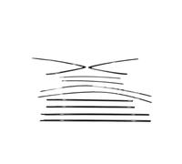 Burletes Goma Para A7 S7 Para Sline 2012-2020 2021 2022 2023 Autopartes Car Styling Marco De Moldura De Ventana Acero Negro Tiras Ajuste Cubierta Junta Goma Puerta(2012-2018)