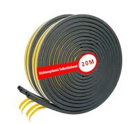 Burletes Para Ventanas, 20M Juntas de Goma Para Ventanas, Aislante Burlete, Tipos de BurletesPara Insonorización, Antipolvo, Protección Contra Impactos, Estanqueidad, (negro), Cinta