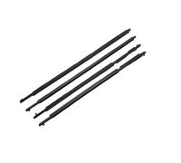 Burletes Ventanas Coche Para Toyota Para 4Runner 75711-35011 2009-2020 Protector de vidrio burlete laminado exterior 4 ventanas goma(Negro)