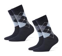 Burlington 2er Paquete Calcetines Mujer Whitby - Medias Cortas, Rauten, 36-41 (