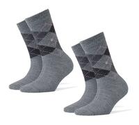 Burlington 2er Paquete Calcetines Mujer Whitby - Medias Cortas, Rauten, 36-41 (