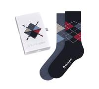 Burlington Basic Gift Box W So algodón estampados 2 pares, Calcetines Mujer, Azul Blue Mix 0070, 36-41