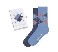 Burlington Basic Gift Box W So algodón estampados 2 pares, Calcetines Mujer, Azul Blue Navy 0029, 36-41