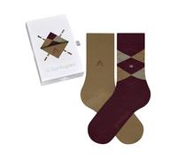 Burlington Basic Gift Box W So algodón estampados 2 pares, Calcetines Mujer, Multicolor Beige Red 0080 Christmas, 36-41