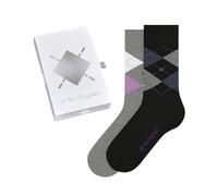 Burlington Basic Gift Box W So algodón estampados 2 pares, Calcetines Mujer, Multicolor Black Grey 0500, 36-41
