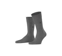 Burlington Dublin M So algodón lisos 1 par, Calcetines Hombre, Gris Steel Melange 3165, 40-46