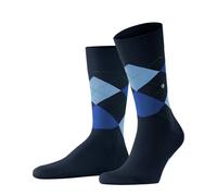Burlington Calcetines de Hombre - King, Algodón, Patrón Diamantes, Emblema Logo
