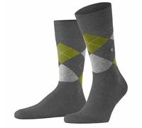Burlington Calcetines de Hombre - King, Algodón, Patrón Diamantes, Emblema Logo