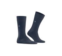 Burlington Leeds M So algodón lana lisos 1 par, Calcetines Hombre, Azul Dark Blue Melange 6688, 40-46