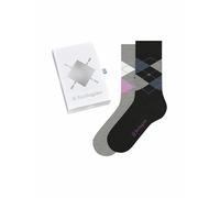 Burlington Basic Gift Box W So algodón estampados 2 pares, Calcetines Mujer, Multicolor Black Grey 0500, 36-41