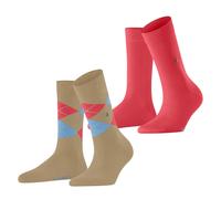 Burlington Calcetines Mujer Everyday Mix 2er Paquete - Rombo Y Uni,Talla Única ,