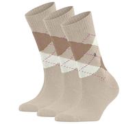 Burlington Calcetines Mujer Whitby 3er Paquete - Medias Cortas,Rombos,Onesize