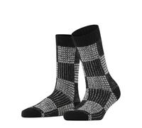 Burlington Charming Checks W So lana alpaca estampados 1 par, Calcetines Mujer, Negro Black 3000, 36-41