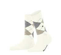 Burlington Covent Garden W So algodón estampados 1 par, Calcetines Mujer, Blanco Offwhite-Black 2043, 36-41