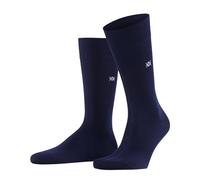 Burlington Dublin M So algodón lisos 1 par, Calcetines Hombre, Azul Marine 6120, 40-46