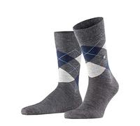 Burlington Edinburgh M SO lana estampado 1 par, Calcetines Hombre, Gris (Rock-Limelight 3194), 40-46