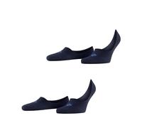 Burlington Everyday 2-Pack M IN algodón invisibles unicolor 2 pares, Calcetines pinkies Hombre, Azul (Marine 6120), 45/46 EU