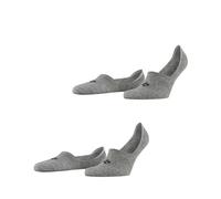 Burlington Everyday 2-Pack M IN algodón invisibles unicolor 2 pares, Calcetines pinkies Hombre, Gris (Light Grey 3400), 39/40 EU