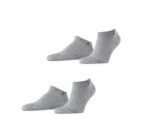 Burlington Calcetines cortos Hombre Everyday Sneaker – algodón liso, 2 pares, Gris Light Grey 40-46