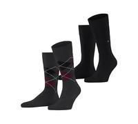 Burlington Everyday Mix Multipack M So algodón estampados 2 pares, Calcetines Hombre, Gris Anthracite Melange 3082, 40-46