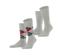 Burlington Everyday Mix Multipack M So algodón estampados 2 pares, Calcetines Hombre, Gris Lt. Heather 3223, 40-46